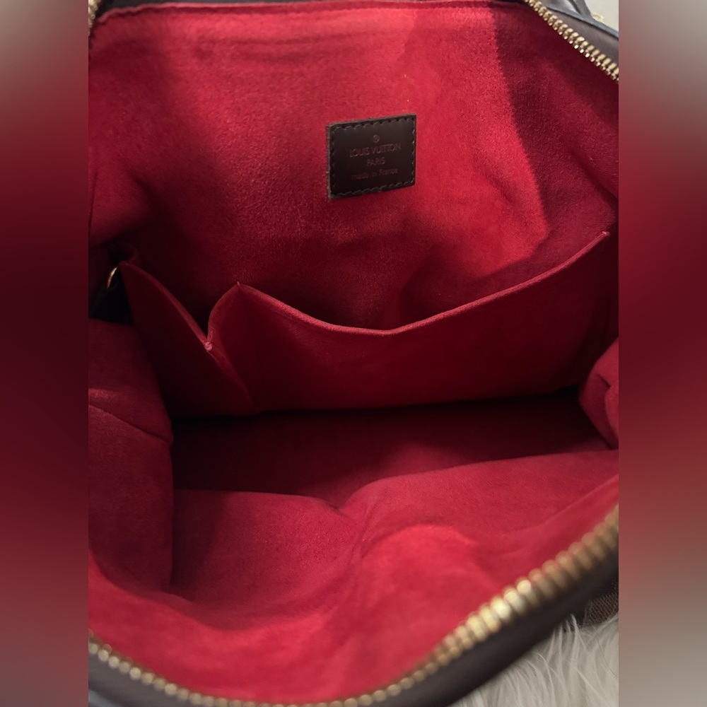 Louis Vuitton Bag with Vibrant Red Interior